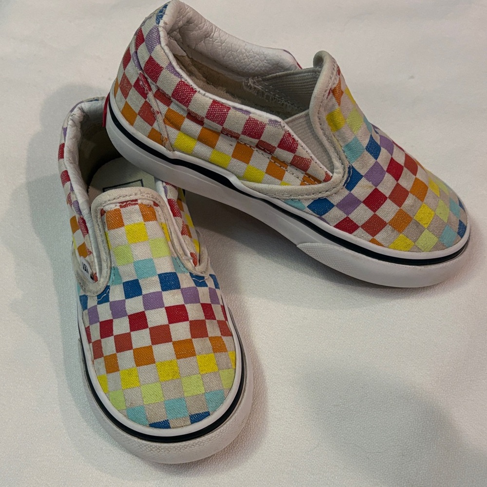 Vans Multicolor Checkered Kids Slip-On Sneakers